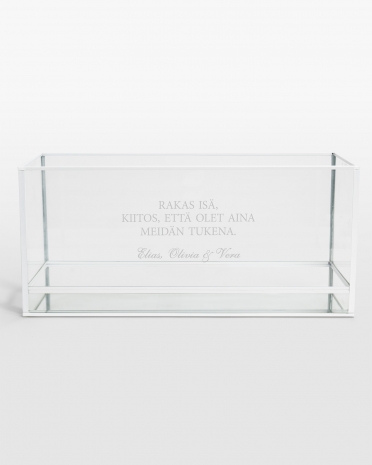 Tuikkuteline nimellä, valkoinen – Quote