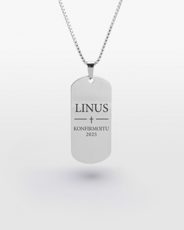 Miesten kaulakoru nimellä - hopea, konfirmaatio