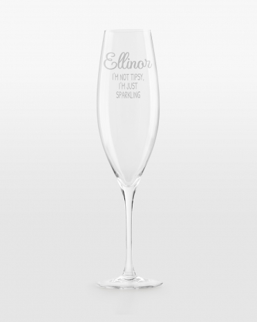 Samppanjalasi henkilökohtaisella kaiverruksella