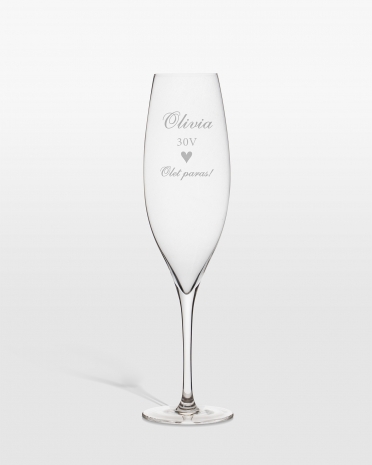 Samppanjalasi kaiverruksella – Heart