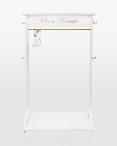 vaateteline lapselle nimellä, painettu valinnaisella tekstillä