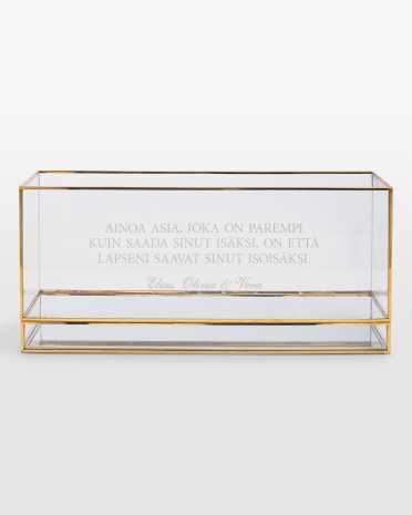 Tuikkuteline nimellä, kullanvärinen - Quote