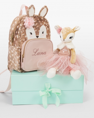 lasten reppu ja nukke nimellä