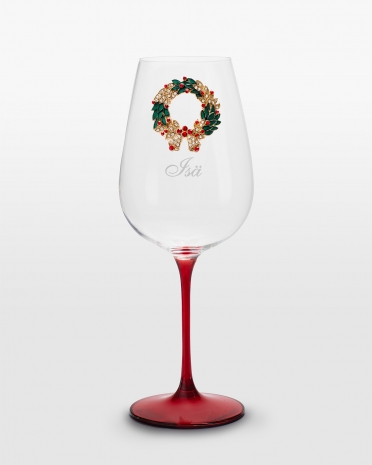 Viinilasi nimellä - Joulukranssi