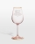 Rosa vinglas med graverad text - perfekt examenspresent
