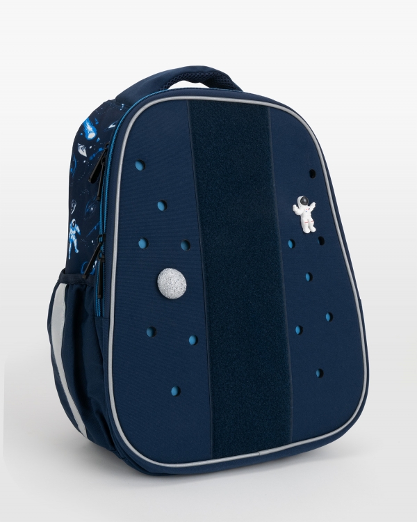 Tummansininen lasten reppu avaruusteemalla