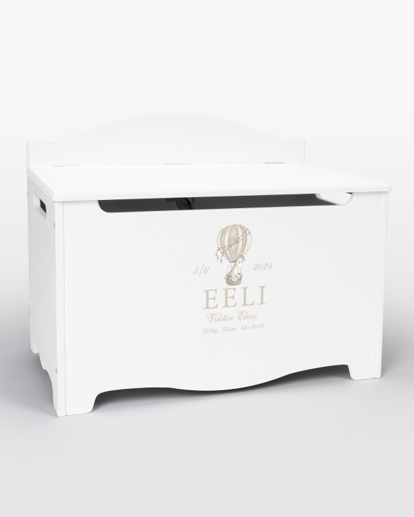 Puinen säilytysarkku lastenhuoneeseen