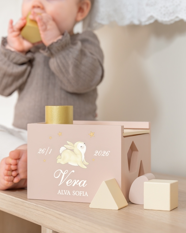 Poimintalaatikko kanikuvioilla ja nimellä