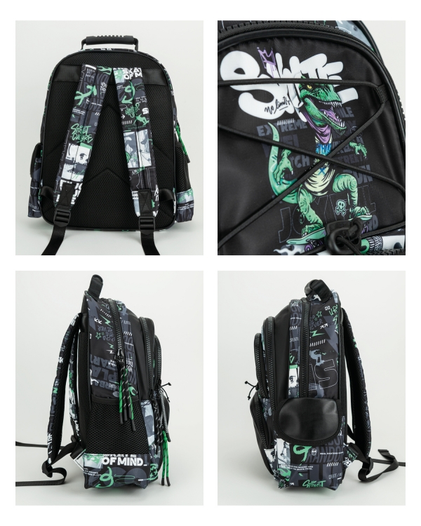 Uniikkeja koulureppuja siisteillä kuvioilla ja nimellä