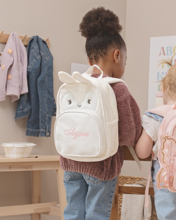 valkoinen lasten reppu, pupu