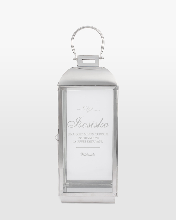 Kynttilälyhdyt yksilöllisellä kaiverruksella