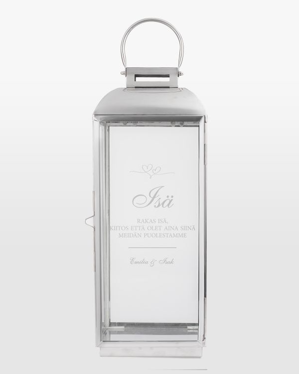 Lyhdyt yksilöllisellä tekstillä