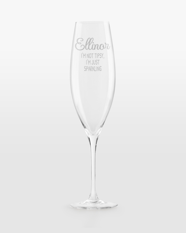 Samppanjalasi henkilökohtaisella kaiverruksella