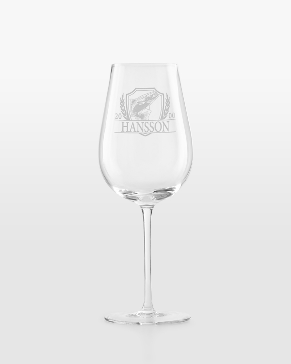 Henkilökohtaiset viinilasit kaiverruksella