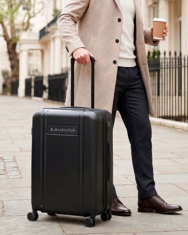 Tyylikäs matkalaukku henkilökohtaisella kaiverruksella