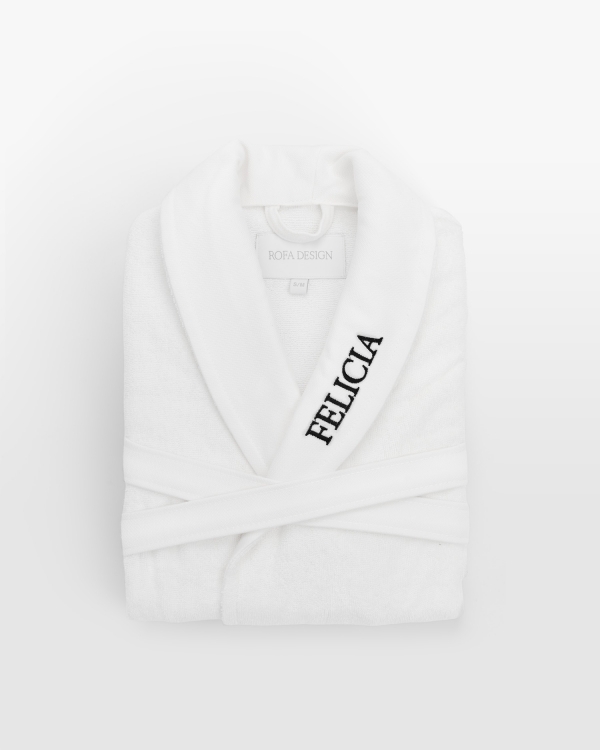 Kirjottu kylpytakki nimellä