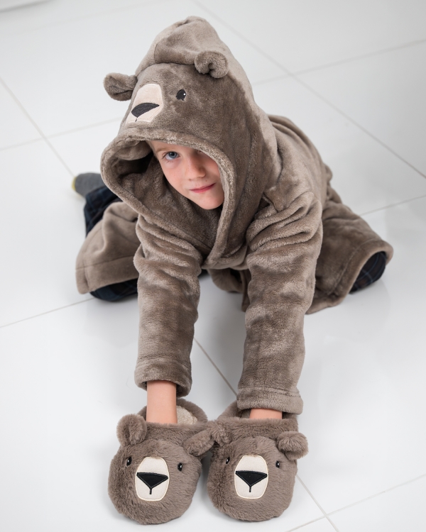 ruskeat karhutohvelit lapsille