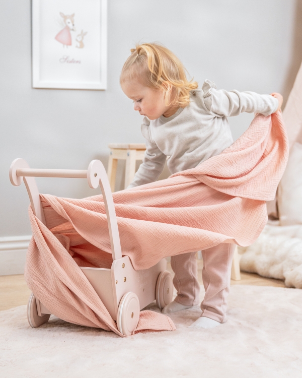 Musliinivanulakana vaaleanpunaisena