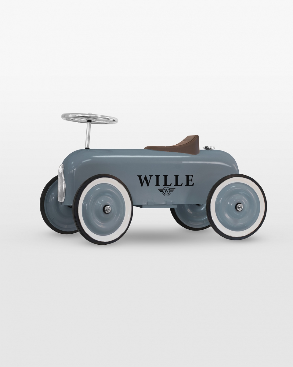 Mini-potkuauto nimellä, tummansininen - Vintage